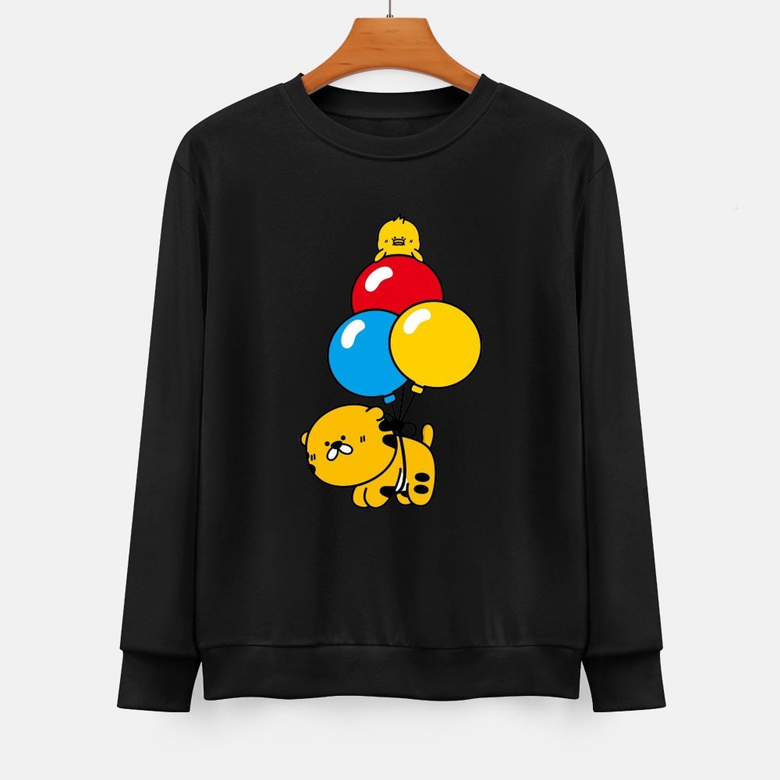 Front Patterned Long Sleeve TopBold Midweight